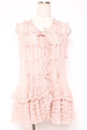 画像: PINK HOUSE / ドットチュールレースベスト F ピンク Y-25-12-20-009-LO-BL-SZ-ZY