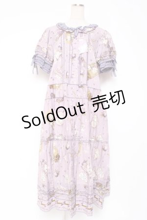 画像: PINK HOUSE / フィフティバイオレッツプリントワンピース F ラベンダー Y-25-12-20-081-LO-OP-SZ-ZS