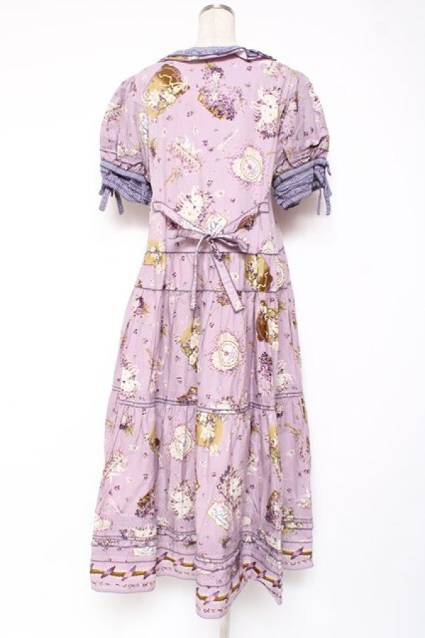 画像3: PINK HOUSE / フィフティバイオレッツプリントワンピース F ラベンダー Y-25-12-20-081-LO-OP-SZ-ZY (3)