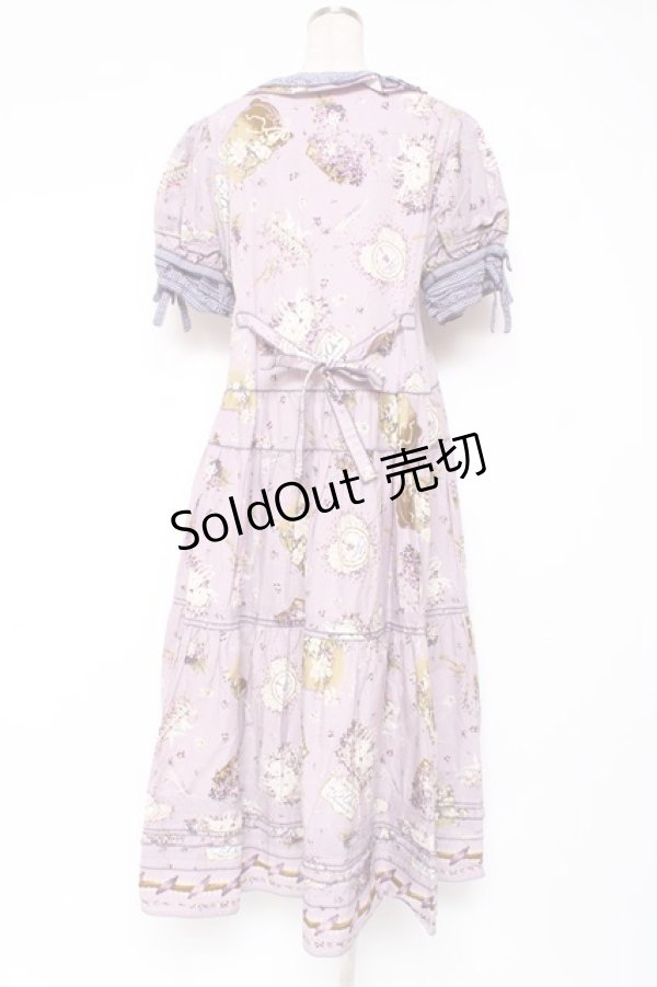 画像3: PINK HOUSE / フィフティバイオレッツプリントワンピース F ラベンダー Y-25-12-20-081-LO-OP-SZ-ZS (3)
