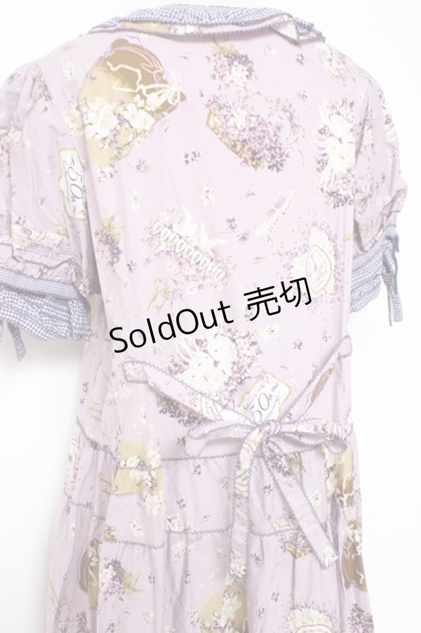 画像4: PINK HOUSE / フィフティバイオレッツプリントワンピース F ラベンダー Y-25-12-20-081-LO-OP-SZ-ZS (4)