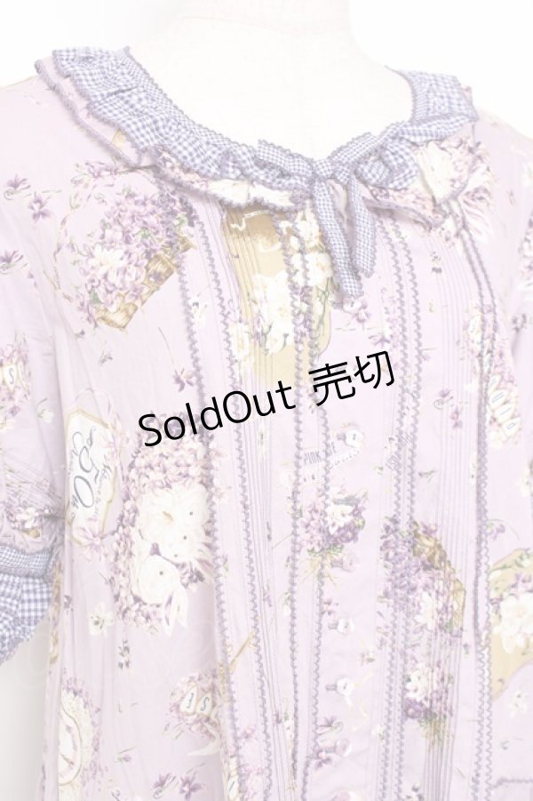画像5: PINK HOUSE / フィフティバイオレッツプリントワンピース F ラベンダー Y-25-12-20-081-LO-OP-SZ-ZS (5)