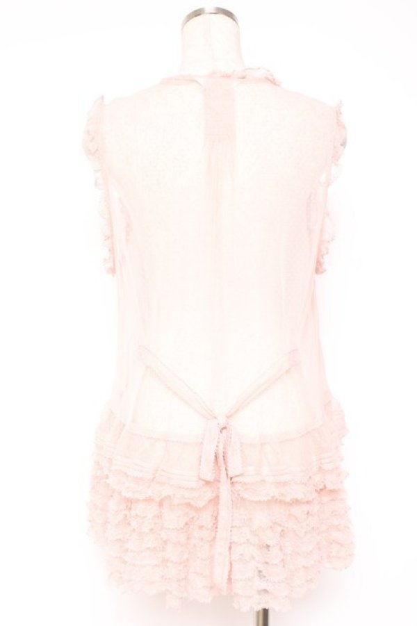 画像3: PINK HOUSE / ドットチュールレースベスト F ピンク Y-25-12-20-009-LO-BL-SZ-ZY (3)