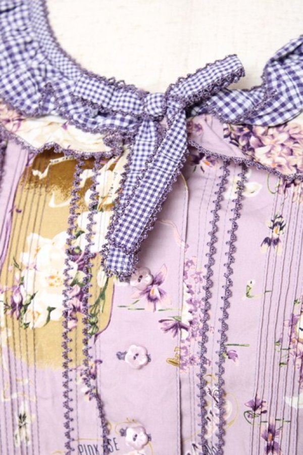 画像6: PINK HOUSE / フィフティバイオレッツプリントワンピース F ラベンダー Y-25-12-20-081-LO-OP-SZ-ZY (6)