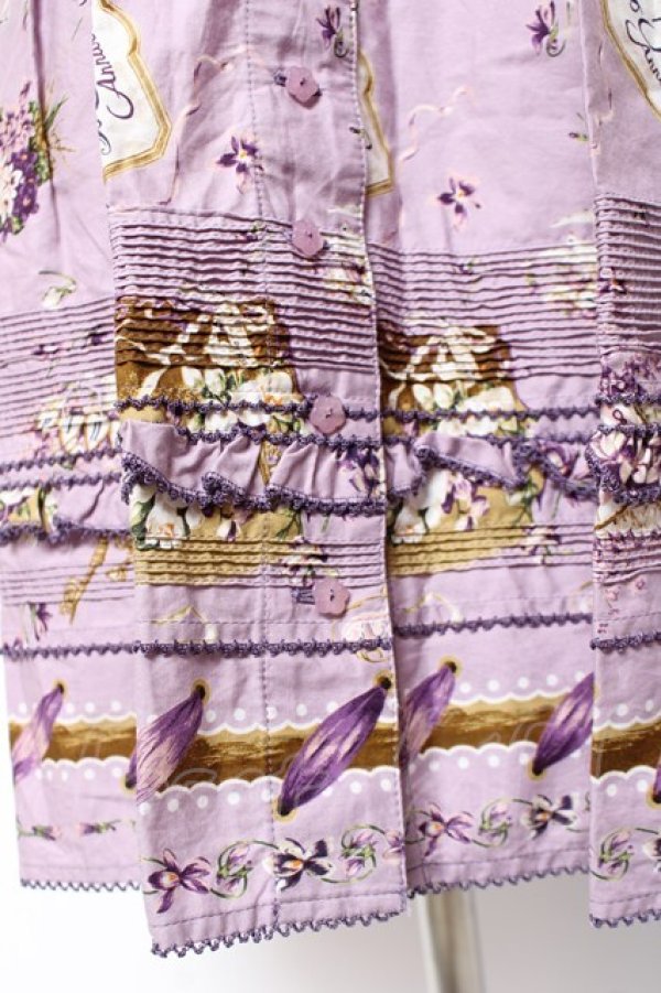 画像8: PINK HOUSE / フィフティバイオレッツプリントワンピース F ラベンダー Y-25-12-20-081-LO-OP-SZ-ZY (8)