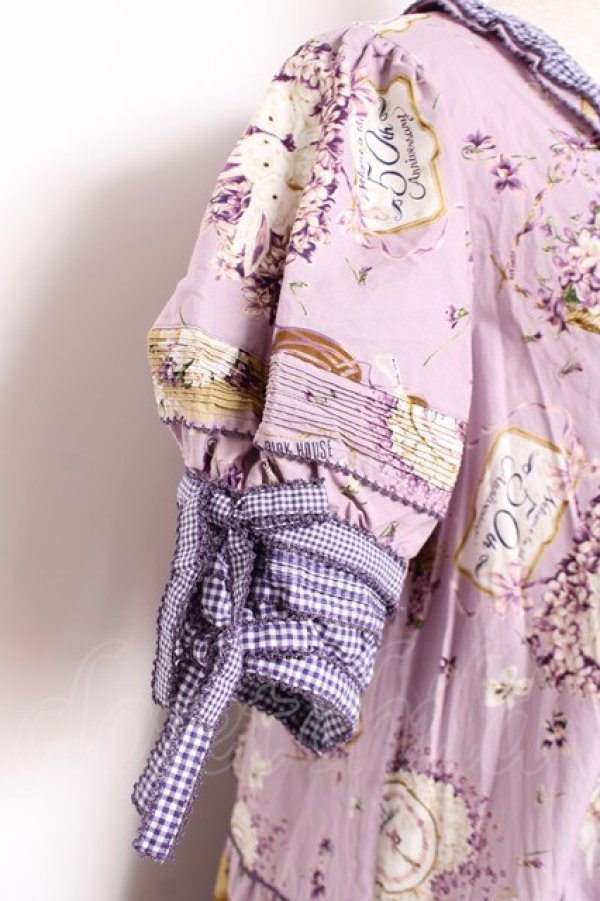 画像9: PINK HOUSE / フィフティバイオレッツプリントワンピース F ラベンダー Y-25-12-20-081-LO-OP-SZ-ZY (9)