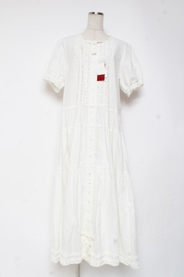 画像1: PINK HOUSE / ティアードロングワンピース F 白 Y-25-12-20-082-LO-OP-AS-ZY (1)