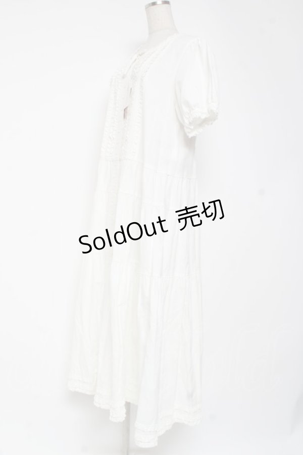 画像2: PINK HOUSE / ティアードロングワンピース F 白 Y-25-12-20-082-LO-OP-AS-ZY (2)