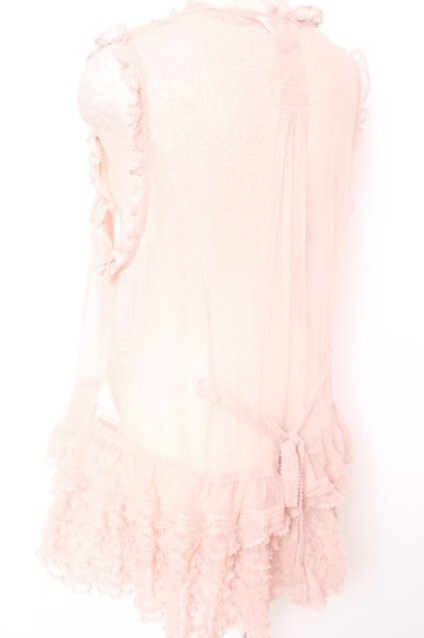 画像4: PINK HOUSE / ドットチュールレースベスト F ピンク Y-25-12-20-009-LO-BL-SZ-ZY (4)