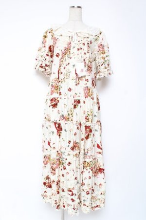 画像: PINK HOUSE / アンジェリークローズプリントワンピース F アイボリー Y-25-12-20-083-LO-OP-AS-ZY