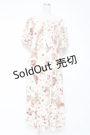 画像: PINK HOUSE / アンジェリークローズプリントワンピース F アイボリー Y-25-12-20-083-LO-OP-AS-ZY