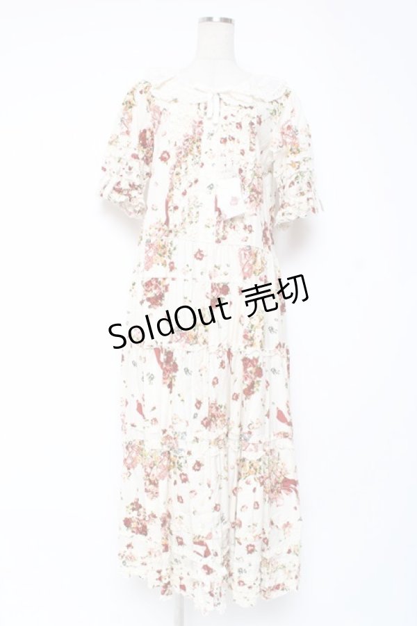 画像1: PINK HOUSE / アンジェリークローズプリントワンピース F アイボリー Y-25-12-20-083-LO-OP-AS-ZY (1)