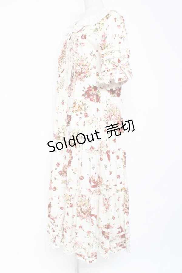 画像2: PINK HOUSE / アンジェリークローズプリントワンピース F アイボリー Y-25-12-20-083-LO-OP-AS-ZY (2)