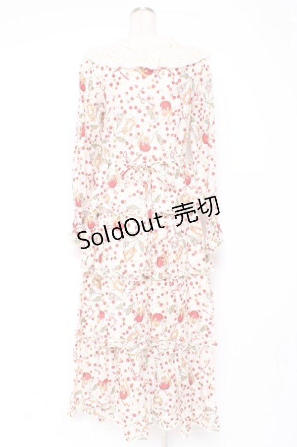 画像3: PINK HOUSE / キャットチェリードロッププリントワンピース F 生成り Y-25-12-20-084-LO-OP-AS-ZY (3)