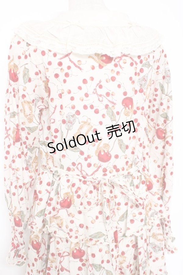 画像4: PINK HOUSE / キャットチェリードロッププリントワンピース F 生成り Y-25-12-20-084-LO-OP-AS-ZY (4)