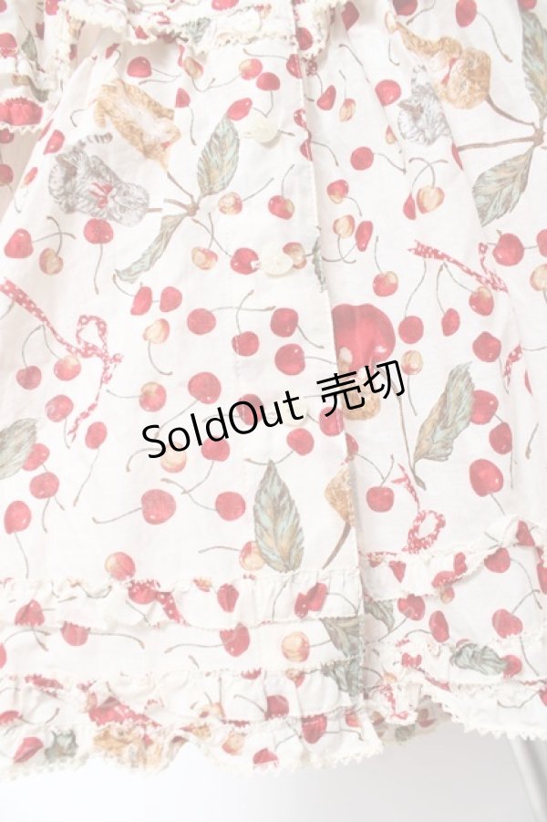 画像8: PINK HOUSE / キャットチェリードロッププリントワンピース F 生成り Y-25-12-20-084-LO-OP-AS-ZY (8)