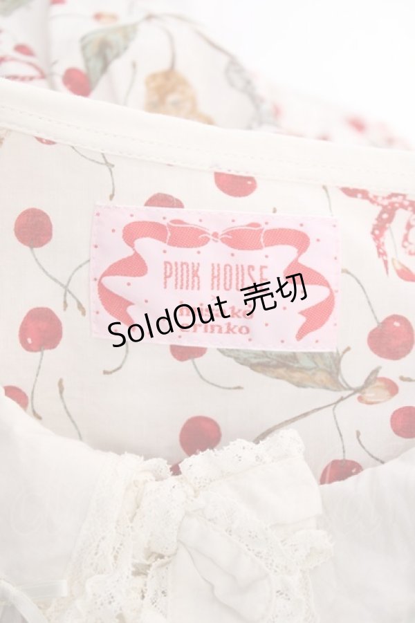 画像10: PINK HOUSE / キャットチェリードロッププリントワンピース F 生成り Y-25-12-20-084-LO-OP-AS-ZY (10)