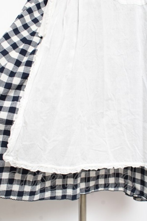 画像6: PINK HOUSE / エプロン付きブロードギンガムワンピース F 紺 Y-25-12-20-085-LO-OP-SZ-ZY (6)