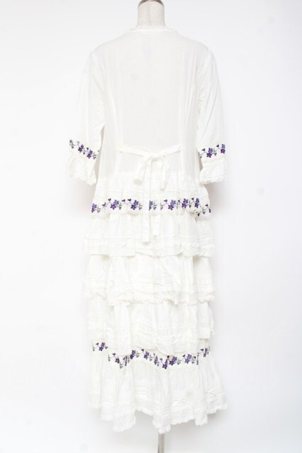 画像3: PINK HOUSE / バイオレットレース使いワンピース F 白 Y-25-12-20-086-LO-OP-SZ-ZY (3)