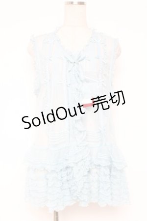 画像: PINK HOUSE / ドットチュールレースベスト F サックス Y-25-12-20-010-LO-BL-SZ-ZY