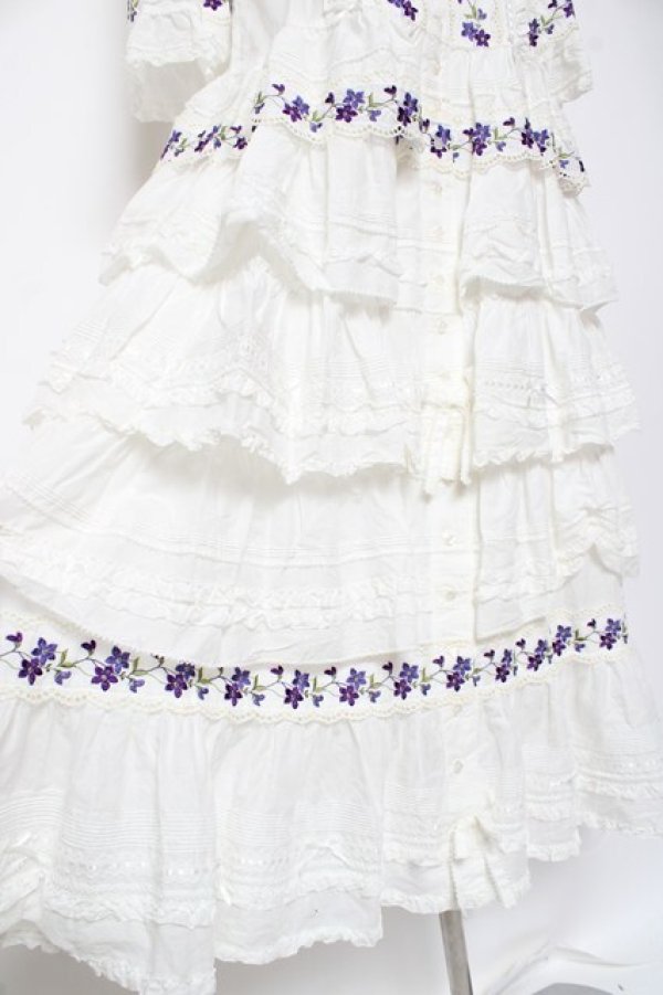 画像9: PINK HOUSE / バイオレットレース使いワンピース F 白 Y-25-12-20-086-LO-OP-SZ-ZY (9)