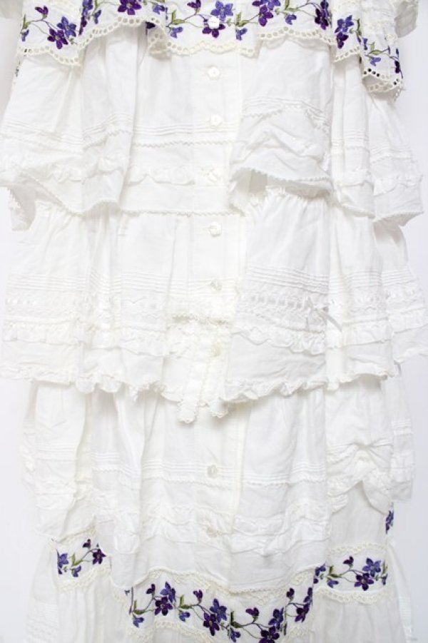 画像11: PINK HOUSE / バイオレットレース使いワンピース F 白 Y-25-12-20-086-LO-OP-SZ-ZY (11)