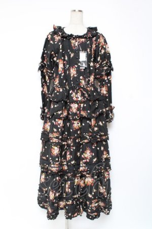 画像: PINK HOUSE / ブルーミングドット柄襟付きワンピース F 黒 Y-25-12-20-089-LO-OP-AS-ZY