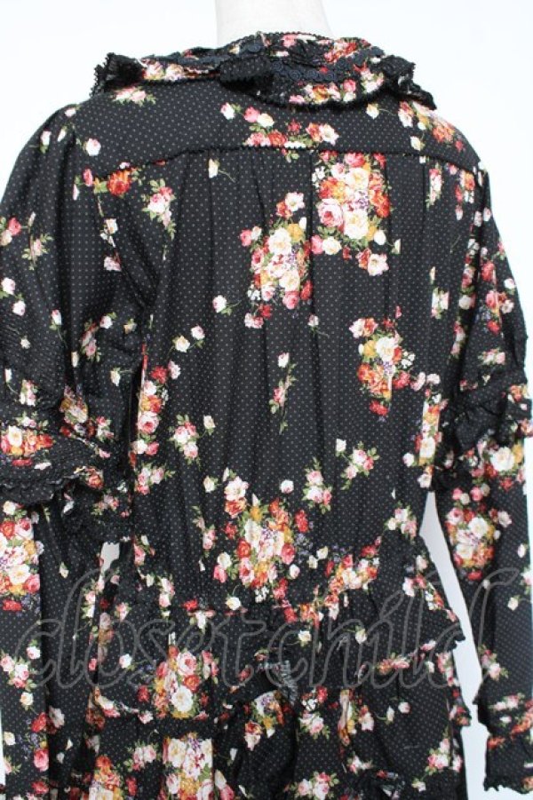 画像4: PINK HOUSE / ブルーミングドット柄襟付きワンピース F 黒 Y-25-12-20-089-LO-OP-AS-ZS (4)