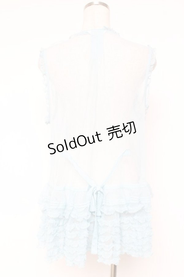 画像3: PINK HOUSE / ドットチュールレースベスト F サックス Y-25-12-20-010-LO-BL-SZ-ZY (3)