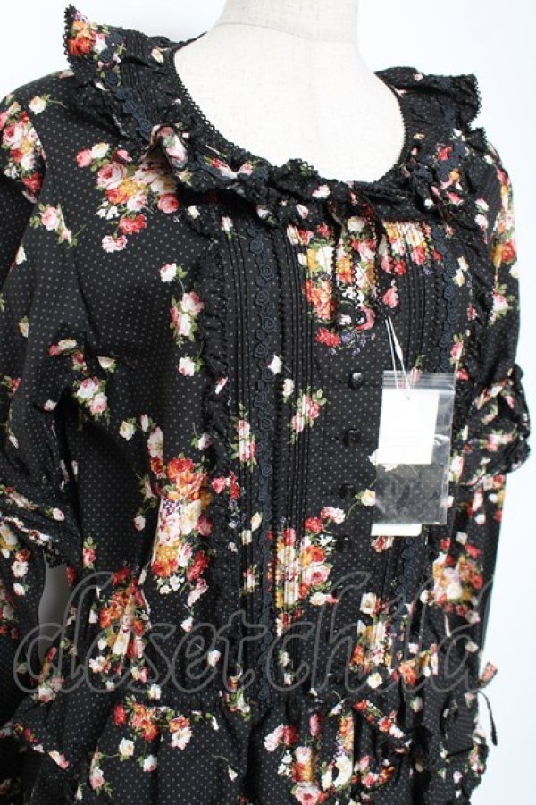 画像5: PINK HOUSE / ブルーミングドット柄襟付きワンピース F 黒 Y-25-12-20-089-LO-OP-AS-ZS (5)