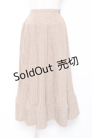 画像: PINK HOUSE / ツイード柄アコーディオンプリーツスカート  ベージュ Y-25-12-20-093-LO-SK-SZ-ZY