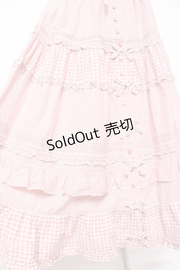 画像6: PINK HOUSE / ギンガムチェックスカート  ピンク Y-25-12-20-094-LO-SK-SZ-ZY (6)