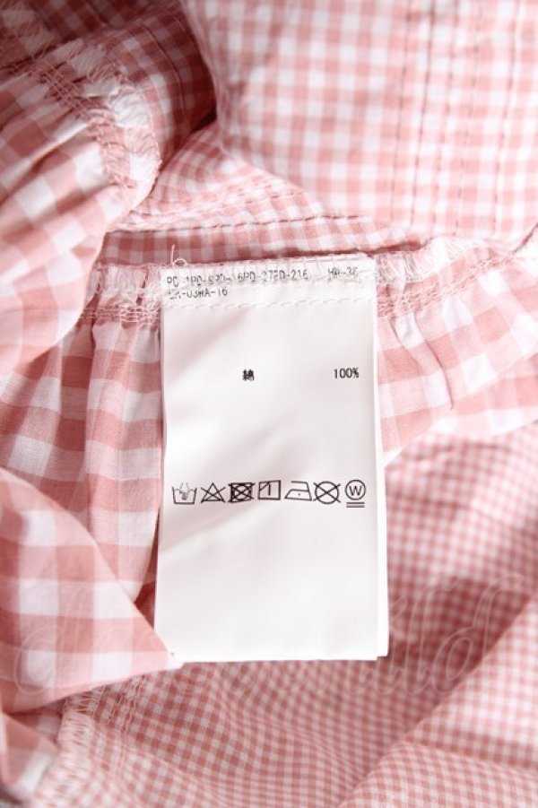 画像8: PINK HOUSE / ギンガムチェックスカート  ピンク Y-25-12-20-094-LO-SK-SZ-ZY (8)
