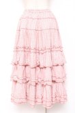 画像3: PINK HOUSE / ギンガムチェックパッチワークフリルスカート F ピンク Y-25-12-20-095-LO-SK-SZ-ZY (3)