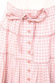 画像4: PINK HOUSE / ギンガムチェックパッチワークフリルスカート F ピンク Y-25-12-20-095-LO-SK-SZ-ZY (4)