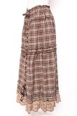 画像2: PINK HOUSE / オリジナルクマレースチェックスカート F ブラウン Y-25-12-20-100-LO-SK-SZ-ZY (2)