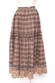 画像3: PINK HOUSE / オリジナルクマレースチェックスカート F ブラウン Y-25-12-20-100-LO-SK-SZ-ZY (3)