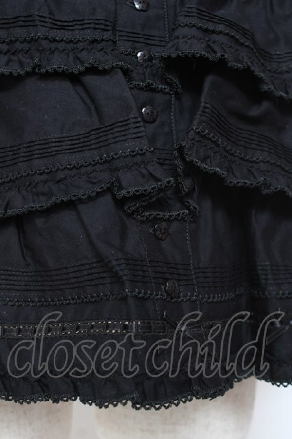 画像5: PINK HOUSE / フリル使いノースリーブブラウス F 黒 Y-25-12-20-011-LO-BL-SZ-ZY (5)