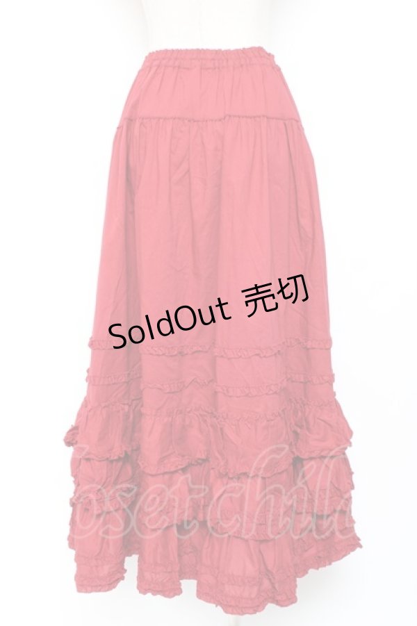 画像3: PINK HOUSE / ローンフリルスカート F 赤 Y-25-12-20-103-LO-SK-SZ-ZY (3)