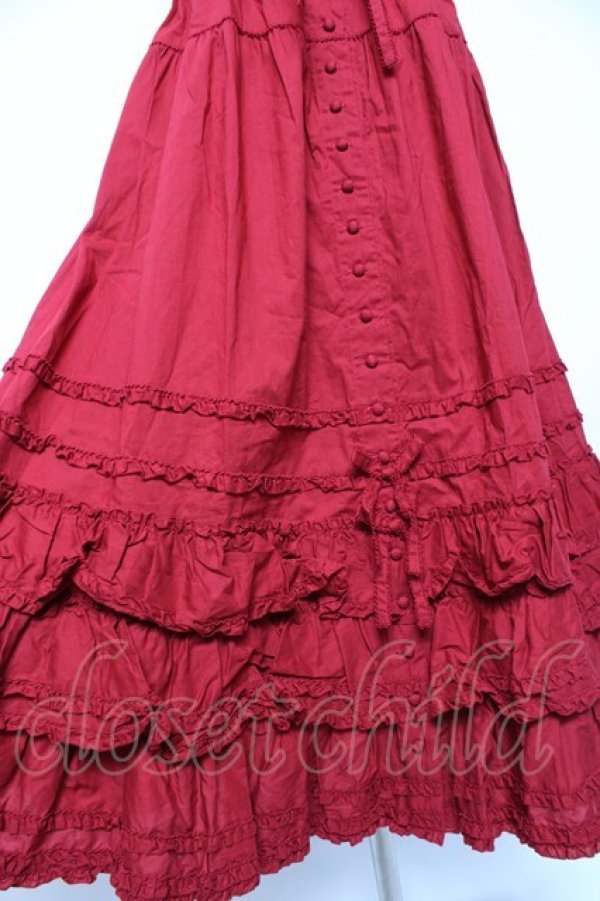 画像5: PINK HOUSE / ローンフリルスカート F 赤 Y-25-12-20-103-LO-SK-SZ-ZY (5)