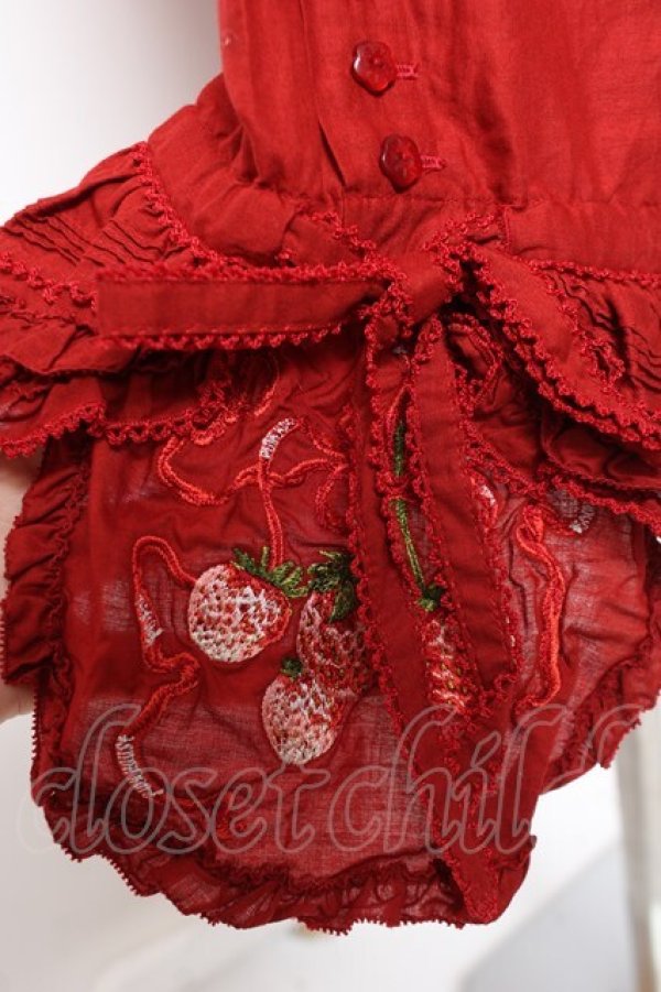 画像6: PINK HOUSE / いちご刺しゅうドロワーズ F 赤 Y-25-12-20-104-LO-PA-SZ-ZY (6)