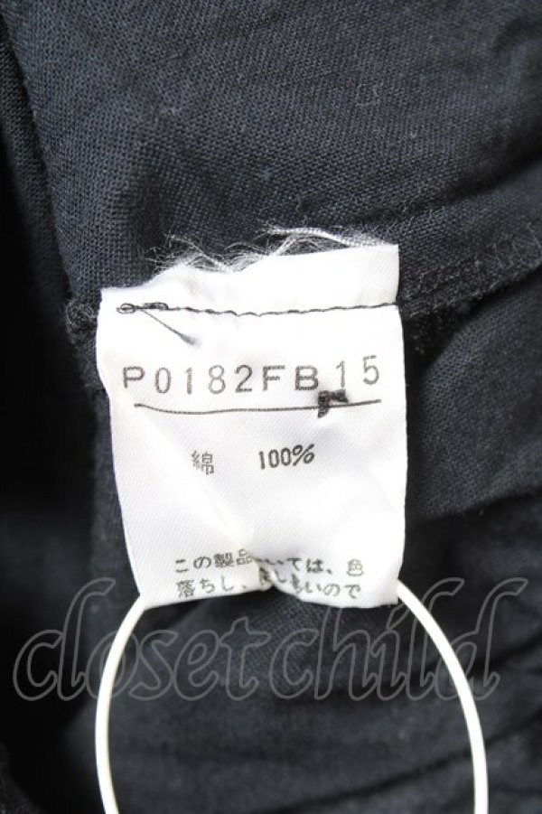 画像5: PINK HOUSE / リボン付きフリルノースリブラウス F 黒 Y-25-12-20-012-LO-BL-SZ-ZY (5)