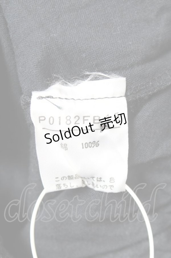 画像5: PINK HOUSE / リボン付きフリルノースリブラウス F 黒 Y-25-12-20-012-LO-BL-SZ-ZY (5)