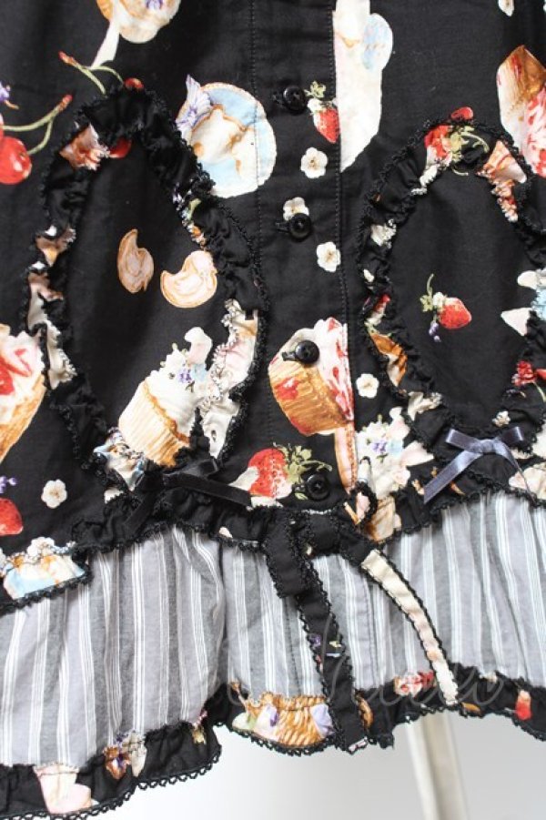 画像6: PINK HOUSE / スイーツスプリングバニープリントパッチワークスカート F 黒 Y-25-12-20-111-LO-OP-SZ-ZY (6)