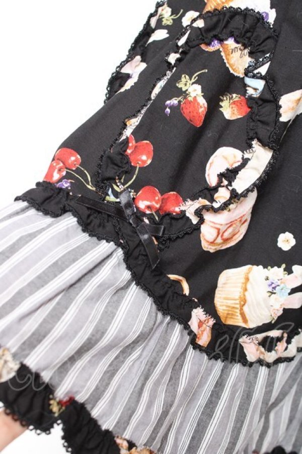 画像7: PINK HOUSE / スイーツスプリングバニープリントパッチワークスカート F 黒 Y-25-12-20-111-LO-OP-SZ-ZY (7)