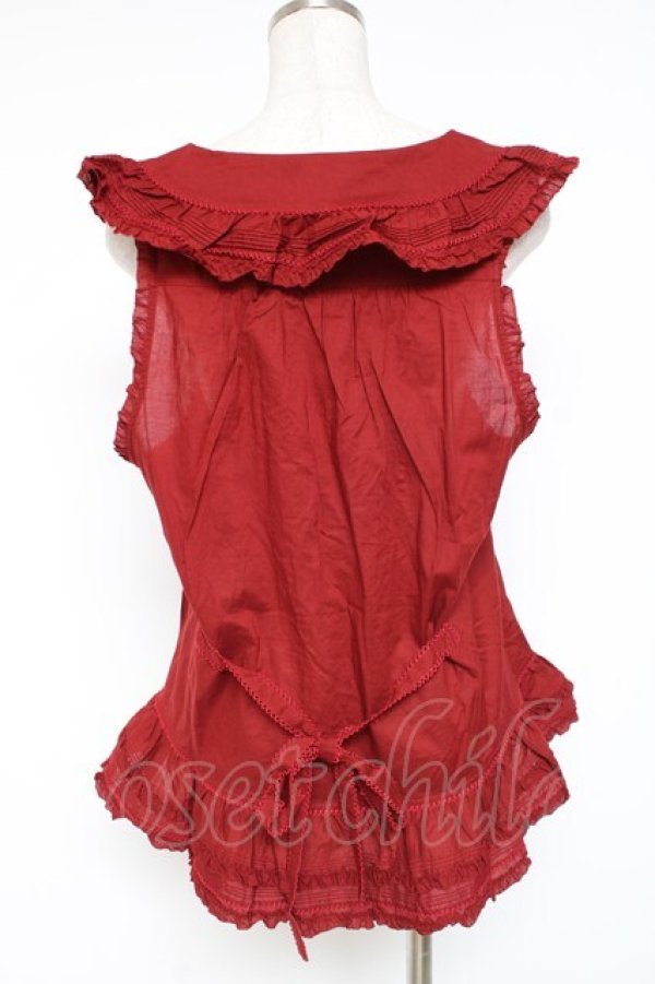 画像3: PINK HOUSE / エターナルローズ刺繍ベスト F 赤 Y-25-12-20-015-LO-TO-SZ-ZY (3)