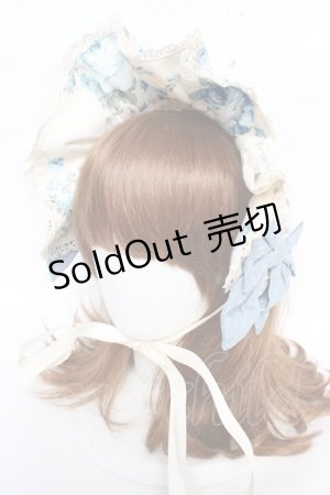 画像: axes femme Kawaii / アンティークローズ柄ハーフボンネット  生成り Y-25-12-22-047-AX-AC-SZ-ZY