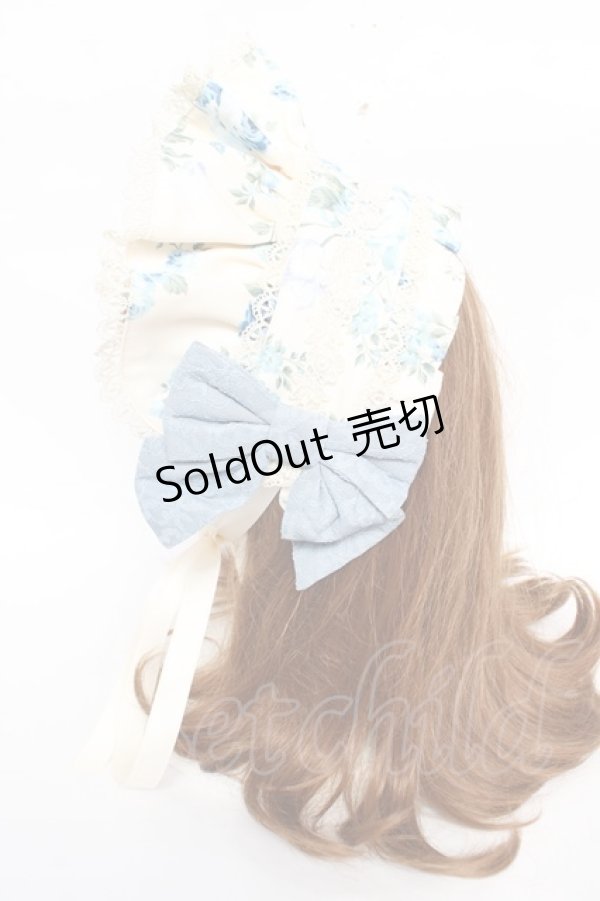 画像2: axes femme Kawaii / アンティークローズ柄ハーフボンネット  生成り Y-25-12-22-047-AX-AC-SZ-ZY (2)