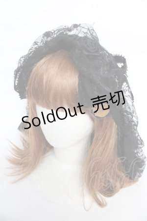 画像: ALICE and the PIRATES / 〜Eden〜漆黒の薔薇と光の雫レースマリアベール  ブラック Y-25-12-22-048-PA-AC-SZ-ZY