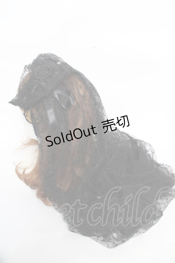 画像2: ALICE and the PIRATES / 〜Eden〜漆黒の薔薇と光の雫レースマリアベール  ブラック Y-25-12-22-048-PA-AC-SZ-ZY (2)